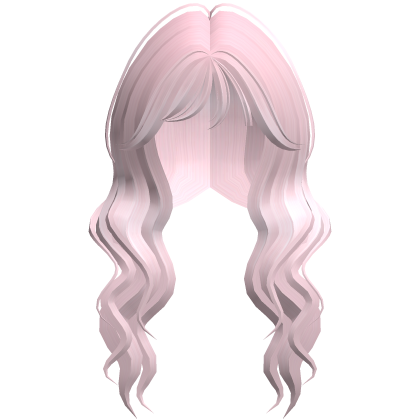 Soft Wavy Hair w/ Side Bangs (Pink) Roblox item
