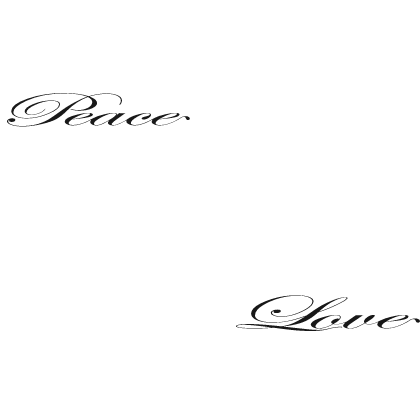Elegant Gothic Black Emo Peace Love Text Backdrop