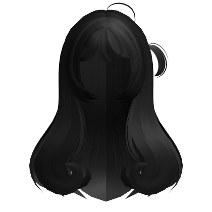 Cute Swirly Anime Moe Hair With Bangs In Black Roblox item