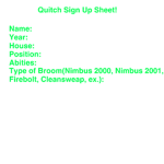||WQCUWW|| World Quidditch Cup For Underage Witche