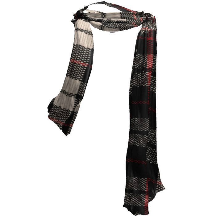 Cozy Winter Christmas Autumn Scarf in Black Red