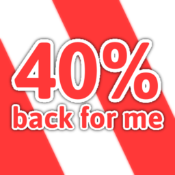 40% back for me