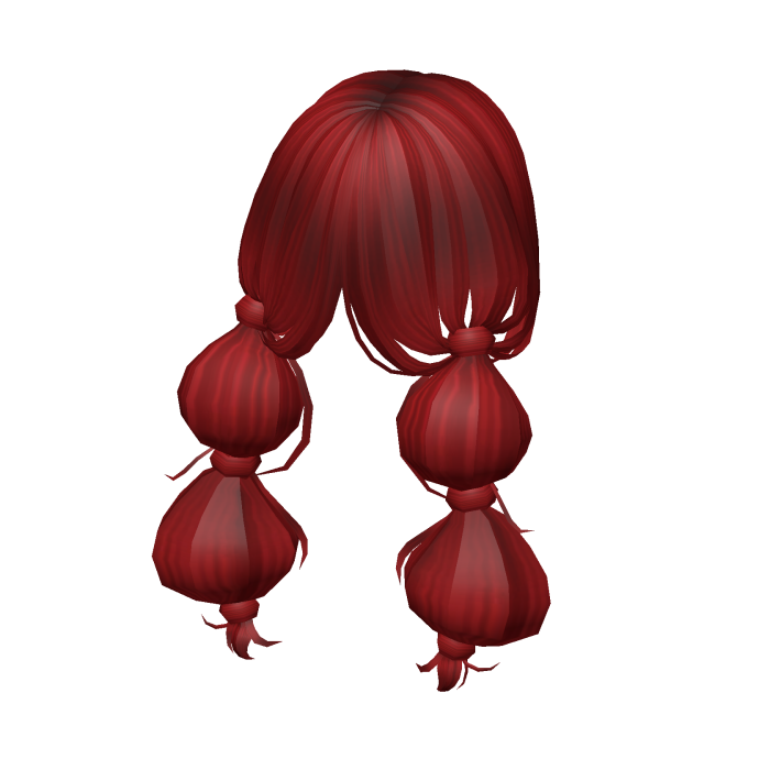 -',ৎ Loose Anime Bubble Braids in Red