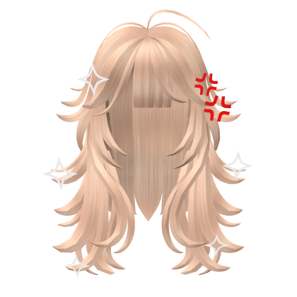 Cute Long Wavy Wolf Hair (Blonde) Roblox item