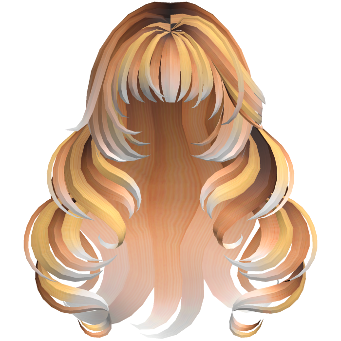 voluminous layered curly hair in orange yellow