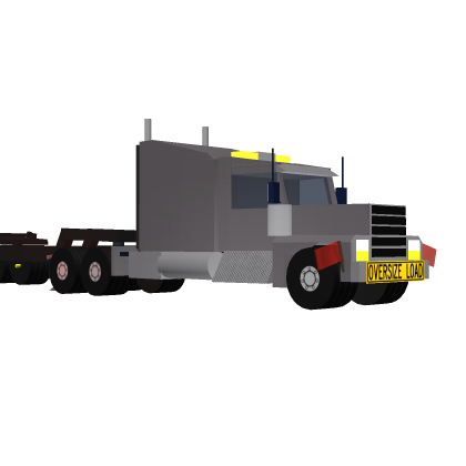 semi truck with lowboy 5