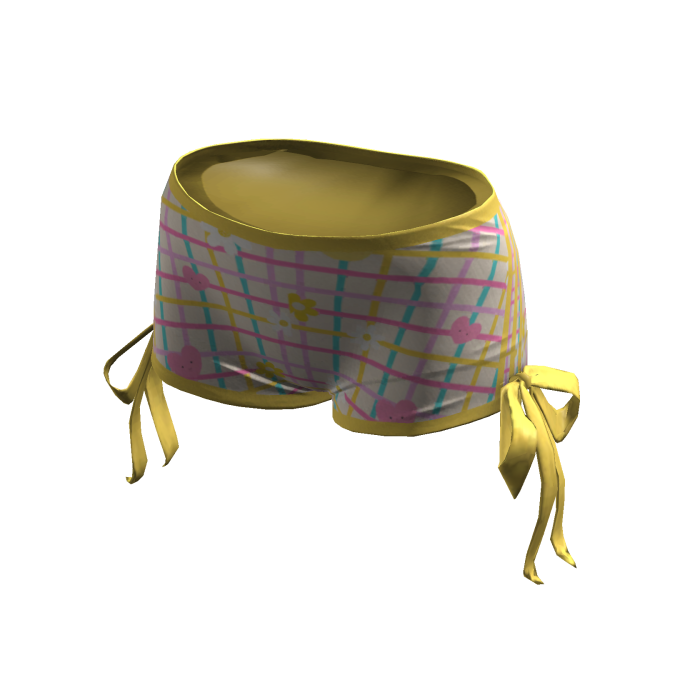 🌺Y2K Yellow Plaid Side Tie Shorts[SUSIE]