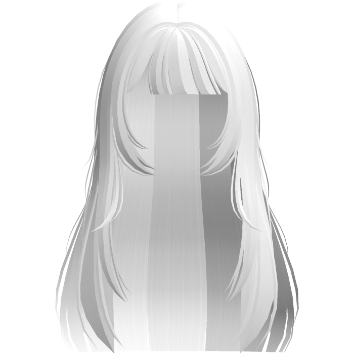 ♡꒰ sweet doll hair w hime bangs in white ꒱