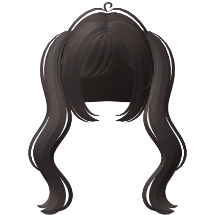 : wavy dollheart pigtails in dark brown♡︎