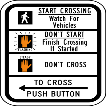 Pedestrian Instructions Left Sign Roblox decal