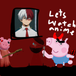 The burning peppa pig