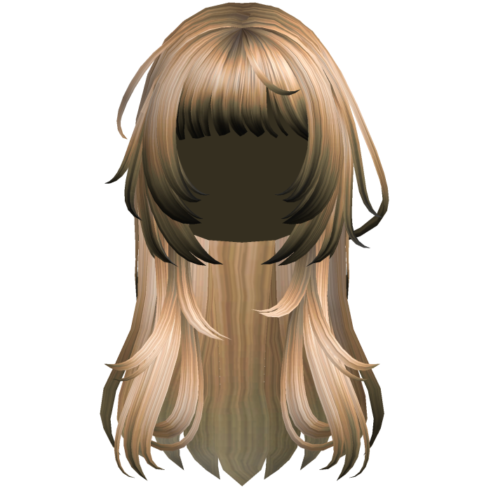 Golden Punk Flowy Girl Hair