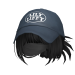 🍀Y2K Spikey Bun w Cap (Navy)