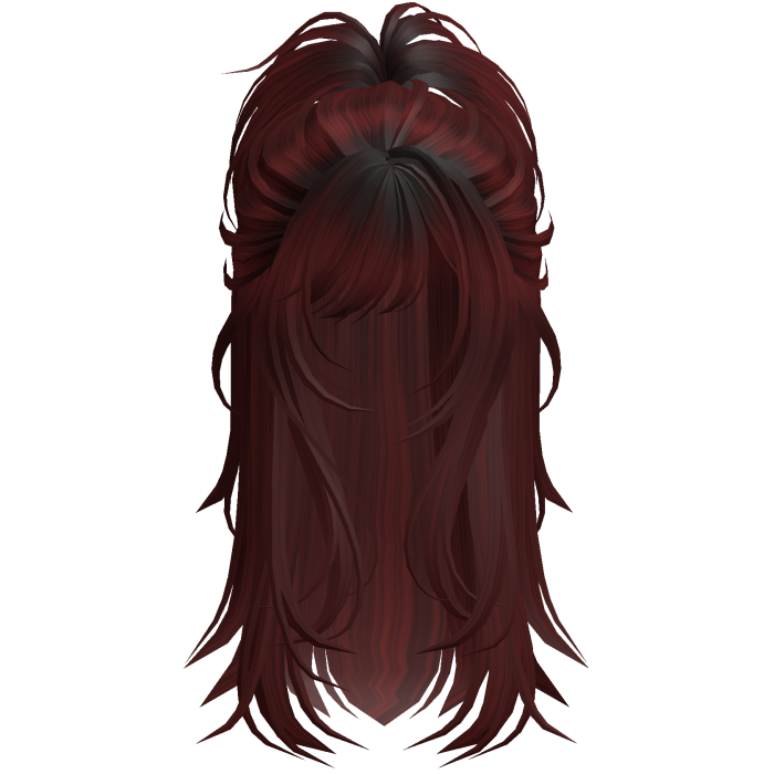 Wolfcut Spikey Half Up Dark Red