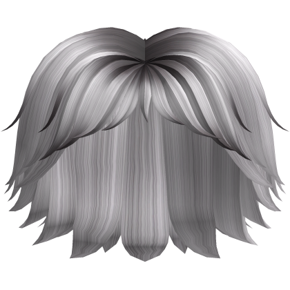 Black White Hair Short Wavy Boy Girl Silver kin Roblox item