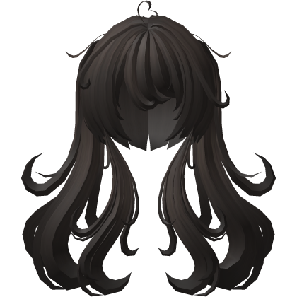 cute swirly pigtails in dark brown Roblox item