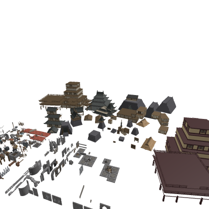 Low Poly Package Kit Building
