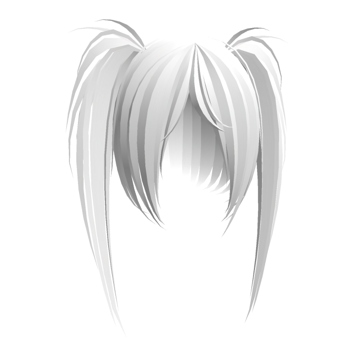 x_X :: white emo scene teased pigtails