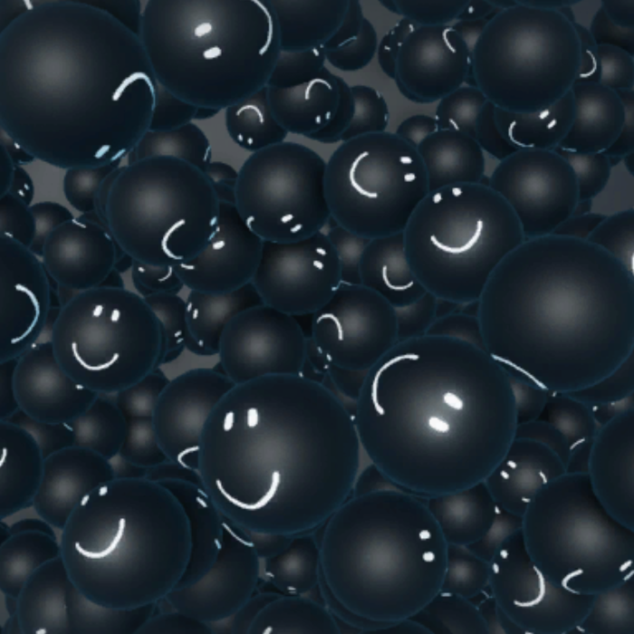 Bunch of Black Smiling Faces