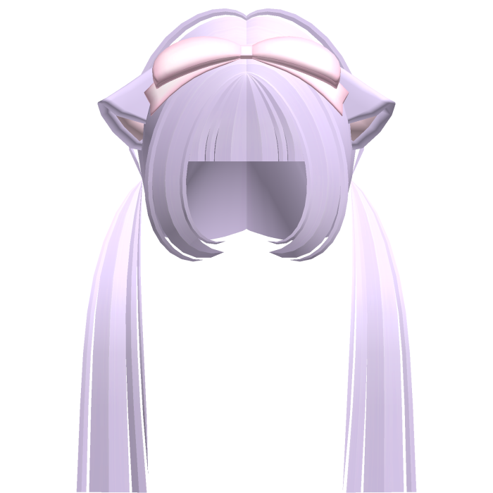 ♡ pretty droopy kitten hime pigtails light purple
