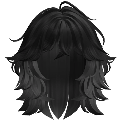Grunge Fluffy Wolfcut Black Roblox NoFilter