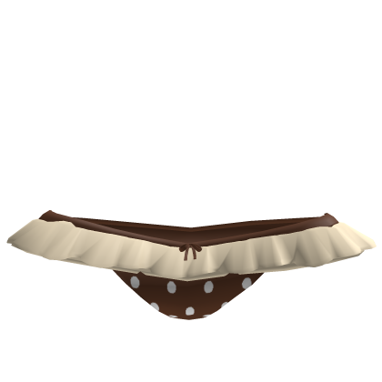 Ruffle Bow Skirt (Beige and Brown) Roblox item