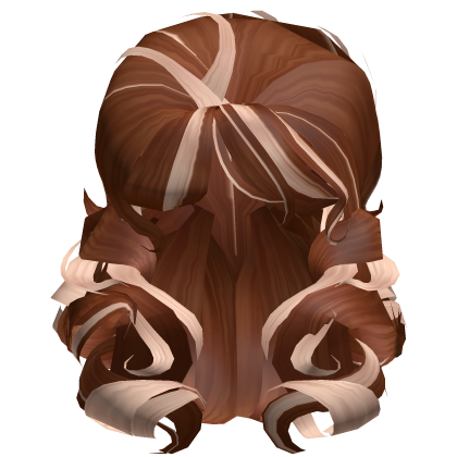 80's Curly Blowout Hair in Ginger w Blonde Streaks Roblox item