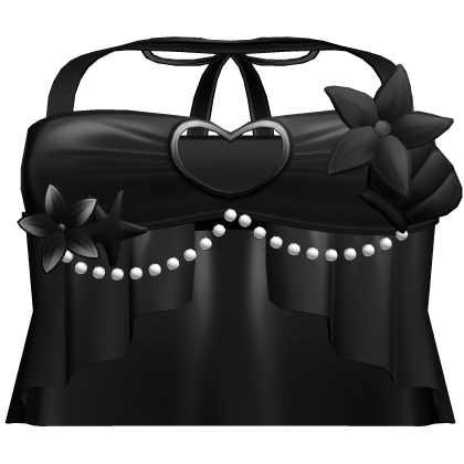 . ‿ ♡ cute black tropical top ⊹ . ୨୧