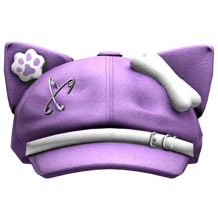 Purple Kawaii Cat Beret