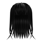 Long Half Up Y2K Black Hair