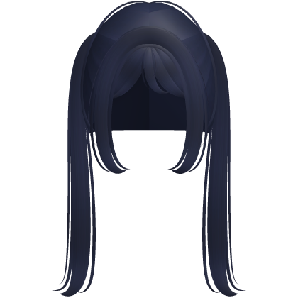 dark blue emo long pigtails Roblox item
