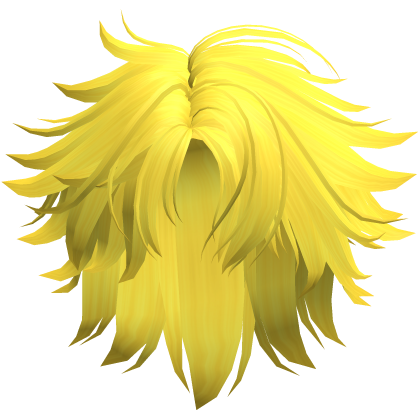 Middle Part Anime Boy Hair (Yellow) Roblox item