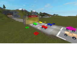 Racing on a jeep icon