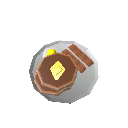 Low Poly Breakfast Plate