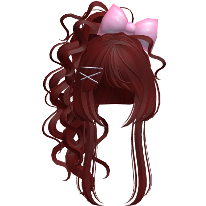 Elegant Curly Darling Bow Updo in Cherry Red