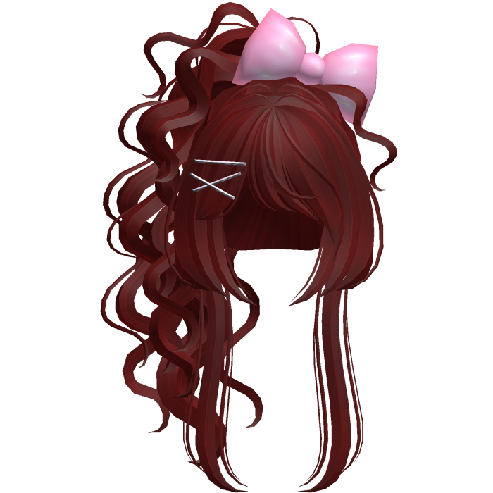 Elegant Curly Darling Bow Updo in Cherry Red