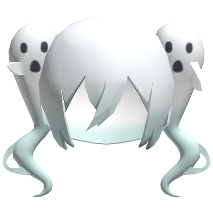 ♡ low poly halloween spooky white ghost hair