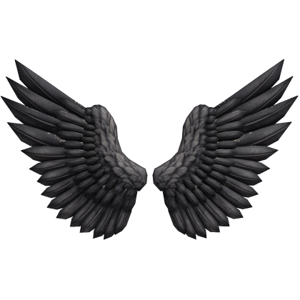 huge black angel wings