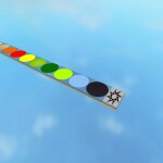 Line of Coloured Badges