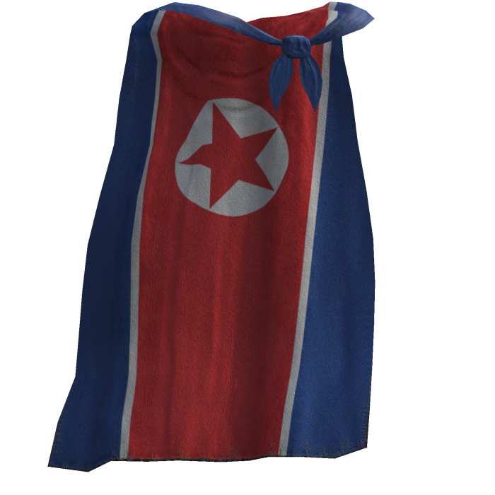 North Korea Flag Cape