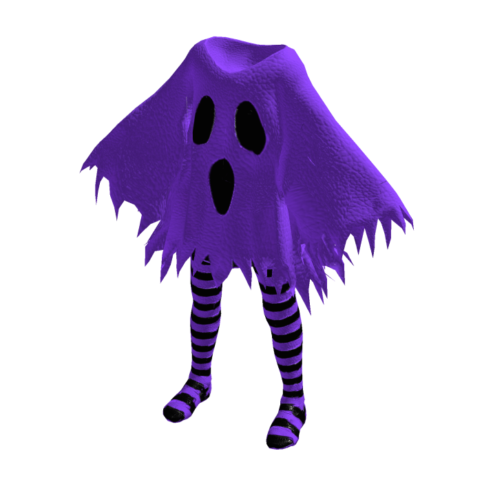 Purple Halloween Cute Ghost Costume [PBR]