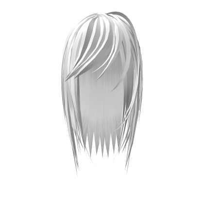 Messy White Emo hair Roblox item