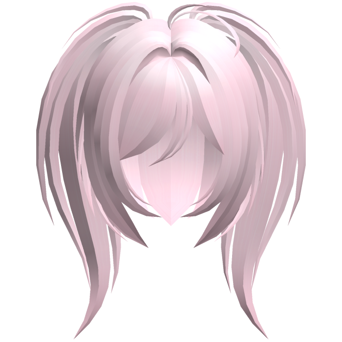 moe emo high messy side ponytails pink
