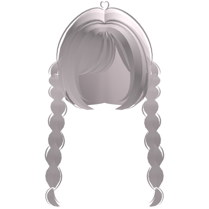 cute back double doll braids in pink Roblox item