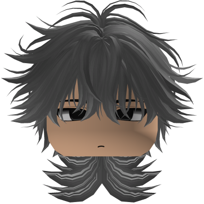 Cute Y2K emo dark gray hair