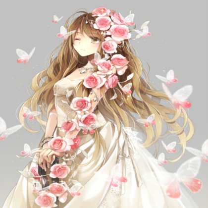 Pink Flowered Anime Girl Roblox decal