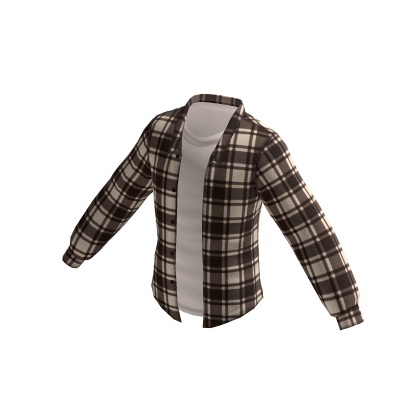 Brown & Tan Plaid Flannel Shirt thumbnail