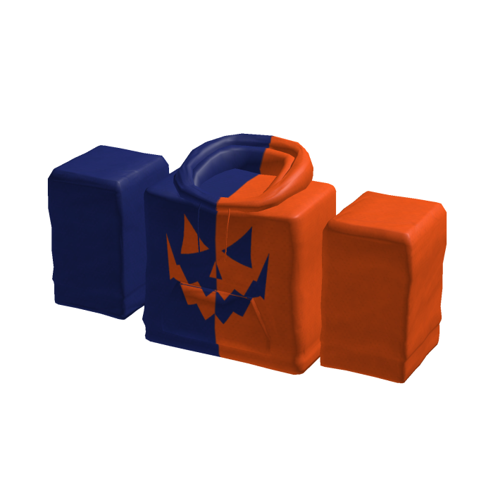 Orange and Navy Blue Halloween Hoodie