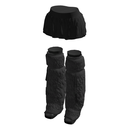 Black Skirt W/ Black Fur Boots
