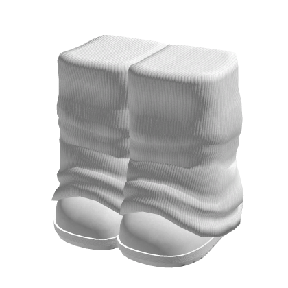 ♡ boots with leg warmers (white)